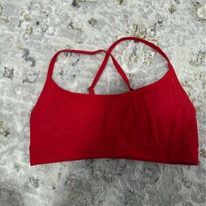 Fabletics Red Strappy Sports Bralette